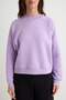 Wardrobe Essentials Lilac Thick Fleece Lined Oversize/Wide Cut Knitted Sweatshirt Twoaw27Sw00066 - 3