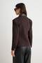Brown Fitted Gabardine Jacket Coat Twoaw27Mo00132 - 4