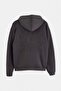 Antrasit Oversize/Geniş Kesim Sırtı Nakış Detaylı Kapüşonlu Sweatshirt TMNAW25SW00142 - 5