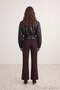 Petite Koyu Kahverengi Bootcut Pantolon TWOAW27PL00094 - 5