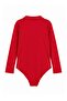 Red Polo Collar Zipper Knitted Large Size Body Tbbaw27Cs00025 - 7