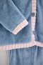 Light Blue Color Block Wellsoft Knitted Pajamas Set Thmaw27Pt00110 - 5