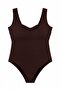 Brown Tok Fabric Thick Strap Snap Fastener Knitted Large Size Body Tbbaw27Cs00029