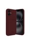 Apple iPhone 16 Case Kelvin Silicone with Business Card Holder - Burgundy