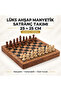 Wooden magnetic chess set 25x25 cm foldable special slot portable stylish premium chess set