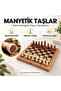 Wooden magnetic chess set 25x25 cm foldable special slot portable stylish premium chess set - 3