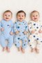 Planet Patterned 3-Piece Baby Boy Jumpsuit