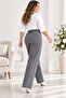 - Large Size Lycra Fabric Pocketless Elastic Waist Palazzo Trousers C642 - 7