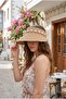 Special Design Seashell Women's Straw Adjustable Crown Model Sun Hat Suitable for Hijab Uv Protection Summer Beach Hat