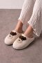 Howy Beige Plush House Slippers with Dog Figure, Soft Inside, Winter Indoor Slippers - 3