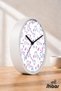 Ceas de perete modern cu model pastel - Dimensiune medie 25 cm - Carcasă albă - Cu sticlă, silențios - Iluminare LED inclusă în pachet - 2
