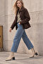 Women's Light Beige Square Toe Stretch Boots Heel 5 cm - 6
