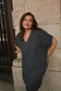 Cotton Navy Blue V-Neck Dress - 6
