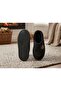 Men's Black Plush Lined Fully Closed House Slippers, Comfortable Non-Slip Sole Winter Room Slippers - 4