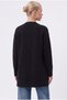 Women's Rune Soft Textured Lace-Up Black Long Cardigan - 5