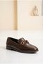 Gold Detailed Stone Loafer Shoes - 2