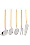 8100 5 Piece Gold Service Set