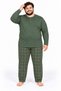 Men's High Quality Interlock Combed Cotton Plus Size Pajama Set 18562 - 2