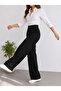 Women's Black High Waist Pleated Buttoned Lycra Stretchy Comfortable Fit Palazzo Pants - 6