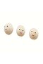 20mm 20pcs Smiling Face Wooden Beads Round Expression Loose Beads For Jewelry Making DIY Creative Ha - 8
