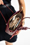 Burgundy Women's Adjustable Strap Hand and Shoulder Bag - 3