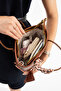 Tan Women's Adjustable Strap Hand and Shoulder Bag - 3