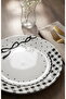 Black Bow Luxury Ceramic Cake Set for 6 People Cake Plate (20 cm) - 8