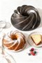 Thick Cast Cake Mold Auger Black 25 cm Diameter Non-Stick Bundt Cake Mold with Whisk as a Gift - 3