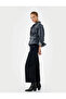 High Waist Wide Leg Black Women's Jean Trousers 7Wal40039Md - 2
