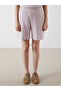 Two Mt Shop Quality Lcw Vision Lilac Women's Shorts with Elastic Waist - 2