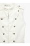 Cotton Slim Fit Buttoned Sleeveless Military Vest - 8