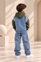 Boys' Blue Green Sports Jeans Set - 4