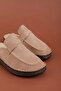 Genuine Leather Unisex Sabo Slippers |   Anatomical Soft Sole Hkm.41 Mink Nubuck - 3