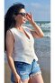 Women's Lined Stylish Linen Vest