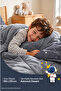 Single Bed Sheet Included Astronaut Patterned Reversible Wellsoft Sleep Set (Duvet+Bed Sheet+Pillowcase) - 5