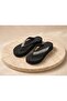 Luna Women's Black Silver Stone Special Design Platform Flip-Flops Summer Beach Slippers – 4.5 cm - 7
