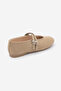 Women's Cross Strap Ballerinas Niroza Beige Suede - 8