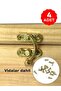 Small Bow Eye Hook Lock Yellow 4 Pieces Box Lid and Lid Clip 20X24 mm