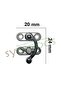 Small Bow Eye Hooked Lock Nickel 4 Pieces Box Chest and Lid Clip 20x24 Mm - 3