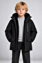 Boys Black Fur Lined Waterproof & Windproof Hooded 3-Pocket Winter Coats & Parkas - 3