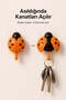 Ladybug Design Adhesive Wall Hanger Bag Towel Key Hanger 15X14 cm - 4
