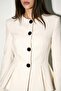 Cream Pile Detailed Buttoned Jacket - 2
