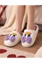 Cute Bowknot Duffy Duck Figured Embroidered Non-Slip Sole House Slippers - 3