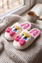 Cute Bowknot Duffy Duck Figured Embroidered Non-Slip Sole House Slippers - 2