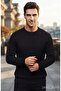 Premium Black Crew Neck Men's Knitwear Sweater