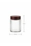 4-Piece Wooden Vacuum Lid Filter Coffee, Turkish Coffee, Nescafe, Milk Powder Jar 600 ml Glass Jar - 3