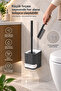 2027 Waterproof Adhesive Bathroom Sink Wc Cleaning Brush - 2 Toilet Brushes - White - 2