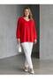 Women's Plus Size Blouse with Guipure Lace Detail on Skirts 1386-23 - 2