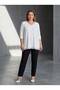 Women's Plus Size Blouse with Guipure Lace Detail on Skirts 1386-23
