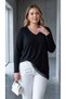 Women's Plus Size Blouse with Guipure Lace Detail on Skirts 1386-23